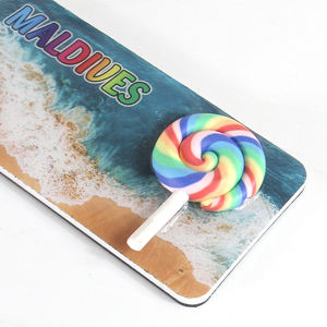 Aimant de réfrigérateur en verre coloré personnalisé avec forme personnalisée, design de plage <span class=keywords><strong>des</strong></span> Maldives, cadeau tropical personnalisé - Product Image 6