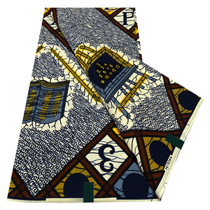 ผ้าแอฟริกันแว็กซ์คอตตอนแบบขายส่ง 6 หลา ผ้าลอนคลอธแอฟริกัน ผ้าแองการา ผ้าพิมพ์ลายแอฟริกันแท้ สำหรับตัดเย็บเสื้อผ้า - Product Image 3