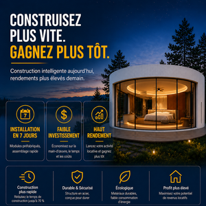 Cabaña Prefabricada <span class=keywords><strong>de</strong></span> Madera Compuesta <span class=keywords><strong>para</strong></span> Glamping, Casa Pequeña <span class=keywords><strong>para</strong></span> Hotel, Resort, Vacaciones, Airbnb, Casa <span class=keywords><strong>de</strong></span> Huéspedes, Estructura <span class=keywords><strong>de</strong></span> Acero - Product Image 2