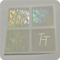 Pochette d'étiquette autocollante de superposition d'hologramme 3D transparente et personnalisée