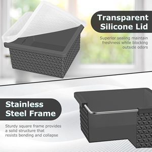 Custom Silicone Ice Tray Mold Microwavable 1 Cup Freezer Safe Food Grade Eco-Friendly Baby Ice Cream Storage Flip Top Printing - Product Image 5