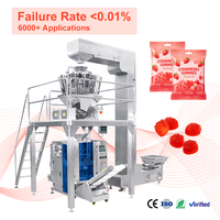 Machine d'emballage à plusieurs têtes pour bonbons gélifiés à la fraise ou bonbons et aliments granulés