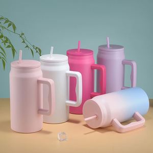 Vaso Térmico Portátil de Acero Inoxidable de Gran Capacidad (50oz) con Asa, Tapa y Pajita, Apto para Alimentos, Mantiene el Frío Durante 36 Horas - Product Image 1