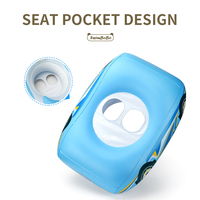 Swimbobo Vente flash Siège de bain pour enfant en forme de voiture bleue, jouet aquatique flottant, avec volant, pour enfants, flotteur de piscine gonflable avec auvent