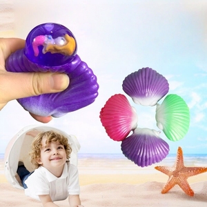 Juguete de Squeeze con Forma de Concha de Sirena, Bola de Agua, TPR, Alivio del Estrés, Juguete Sensorial Antiestrés, Regalo para Niños y Adultos - Product Image 1