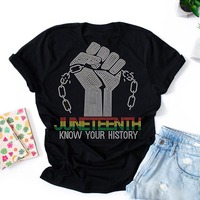 Nouvelle Arrivée Motifs Juneteenth Strass Scintillants à Thermocoller pour T-shirts et Sweats à Capuche