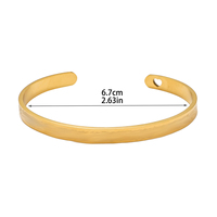 Bracelet Jonc en Acier Inoxydable Plaqué Or, Bijou de Mode Musulman avec Cœur et Ayatul Kursi, Cadeau de l'Aïd, Vente en Gros