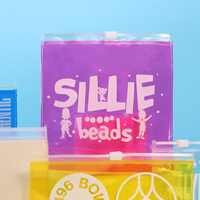 Pochette à fermeture éclair en PVC holographique personnalisée, emballage transparent irisé pour bijoux avec logo pour emballage cadeau de boutique
