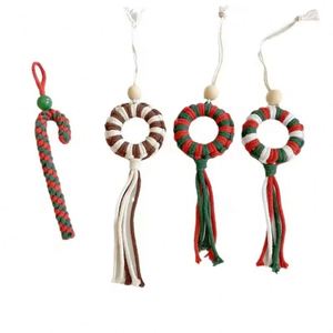 Llavero de donut hecho a mano para Navidad, colgante de ganchillo para bolso, adorno para colgar en el coche, regalo festivo al por mayor - Product Image 5