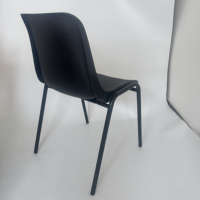 Chaise de conférence noire OK505, chaise d'étudiant durable pour réunions et salles de classe