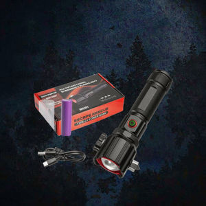 Lampe torche LED rechargeable Kampday 30W, super lumineuse, en alliage d'aluminium blanc, avec marteau de sécurité, charge USB, indice de protection IP65 - Product Image 2