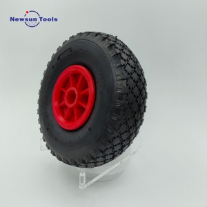 Remise d'usine 10% de réduction sur la <span class=keywords><strong>brouette</strong></span> en caoutchouc pneumatique de 10 pouces remplie d'air 3.00-4/ 260x85 pneus de chariot pédale Go Kart roues - Product Image 4