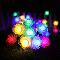 Guirlandes lumineuses de noël imperméables pour l'extérieur, multicolore, arbre de noël, fenêtre de mariage, batterie décorative USB solaire