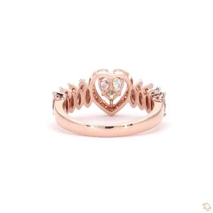 Bague élégante en or et diamants pour femme, véritable bijou scintillant, cadeau de mariage ou de fiançailles, design classique et élégant pour un usage quotidien - Product Image 3