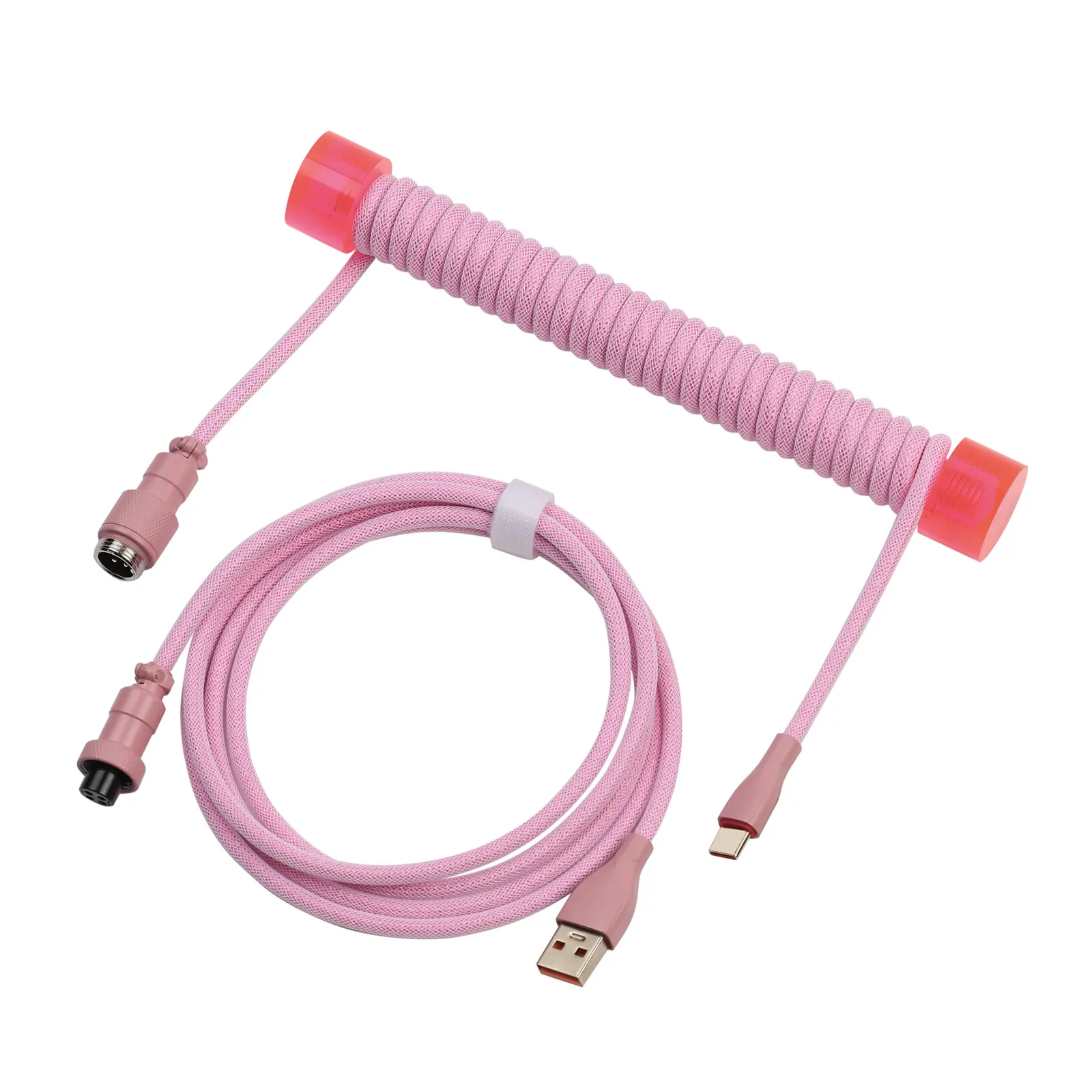 Grosir EPOMAKER MIX SE kabel kumparan USB-C 1.5m lengan ganda kabel kumparan keyboard mekanik kabel