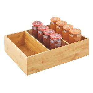 <b>Bamboo</b> Storage Box Divided Rectangle Food <b>Container</b> With Lids For Kitchen Use - Product Image 4