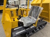 1500kg 1,5-Tonnen CVT 4x4 Diesel Mini-Raupendumper Geländegängiger Gummiketten-Transporter Hydraulischer Selbstentladender Lastenträger