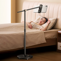 Support de tablette roulant L68 le plus demandé avec roulettes en caoutchouc silencieuses, support de sol en aluminium réglable en hauteur jusqu'à 168 cm pour la maison