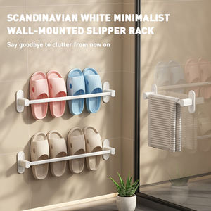 <span class=keywords><strong>Zapatero</strong></span> simple blanco personalizado, sin perforación, estante para el hogar, estante para ollas, toallero universal - Product Image 2