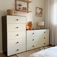 Commode à cinq tiroirs personnalisée en bois pour chambre à coucher, rangement et organisation
