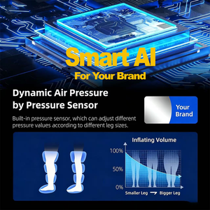 Беспроводной прессотерапевтический массажер для ног 2026 с компрессией и воздушным давлением для лимфодренажа и восстановления после тренировок с функцией холодовой терапии - Product Image 5