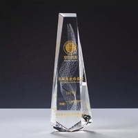 Trophée d'entreprise personnalisé en verre K9 transparent, obélisque optique à facettes, récompense, obélisque d'honneur, cadeau d'entreprise