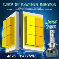 Lampu Depan LED DGLS F14 H4 H7 H11 9005 HB3 9006 HB4 180W 4575 6500K 18000LM Chip CSP Kontrol Tri-Warna Auto Fog