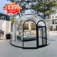 Dôme géodésique moderne de luxe Full House Bubble Glamping PC Matériel pour les expositions de camping en plein air