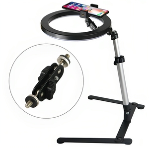 <span class=keywords><strong>Smartphone</strong></span> Z Forme De Support En Métal Pince Live Streaming Vidéo Enregistrement Beauté Anneau Lumière Photo Selfie Mobile Téléphone Clip Support - Product Image 2