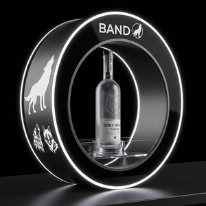 Présentoir lumineux LED personnalisé <span class=keywords><strong>en</strong></span> acrylique pour bouteilles de vodka, présentoir de bouteilles de vin, présentoir de bouteilles d'alcool pour bars de nuit - Product Image 4