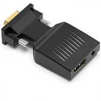 Convertidor VGA a HDMI OEM, Cable VGA Macho a HDMI Hembra con Dongle de Audio y Alimentación, 60Hz, Compatible con Portátiles, TV Stick y Laptops