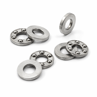 Rodamiento de Bolas de Empuje Plano F2.5-6, F2.5-6M 2.5x6x3mm, Rodamientos de Bolas Axiales Planos de Acero Cromado de Alta Velocidad y Alta Precisión en Miniatura