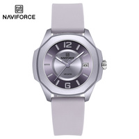 NAVIFORCE Officiel 7107 Montre Femme en Silicone, Design Original, Fabricant de Montres, Montre-Bracelet pour Dames, Haute Qualité