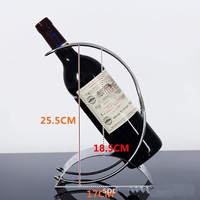 Petit porte-bouteille de vin simple en métal pour la décoration intérieure, garde-manger de table, support de stockage de vin chromé pour armoire