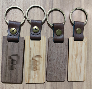 Llavero promocional con impresión láser de logotipo personalizado, llavero ECO, llavero con colgante de llave de moda de Metal y madera - Product Image 5