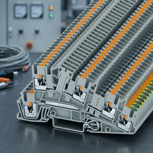 บล็อกขั้วต่อสายไฟแบบสปริง PTI 2,5-PE/L/TG เซรามิก 100A 3 ขั้ว หน้าสัมผัสทองแดง สำหรับสายขนาด 11-20 AWG พร้อมตัวป้องกันสายไฟแบบสกรู - Product Image 3