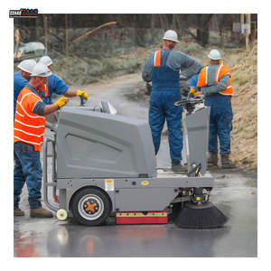 Industrieel Werk 4 Uur Veegbreedte 1250Mm Wegreiniging Elektrische Straatwiellader Veegmachine - Product Image 4