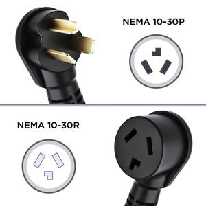 Câble d'extension robuste Linsheng STW 30A 3 broches NEMA 10-30P vers 10-30R ETL 10/3 pour sèche-linge/Véhicule électrique, 50 pieds - Product Image 3