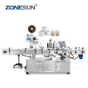 ZONESUN-pegatinas autoadhesivas automáticas para ZS-TB822P, tapas de plástico redondas para botellas, máquina de etiquetado lateral superior y corporal para mermelada