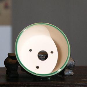 Pot à fleurs rond en céramique Zisha, forme tambour, à pois, petit pot à bonsaï, Calamus Mi Tao Xiang, pot de bureau - Product Image 3