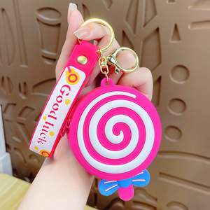 Vente en gros de mini porte-monnaie en silicone en forme de sucette sur le thème des dessins animés, adorables et colorés, idéaux comme ornements de sac à dos - Product Image 4