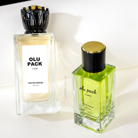 Bouteilles en verre cosmétiques rectangulaires vides de haute qualité, 35 ml, 50 ml, 100 ml, vente en gros, flacon pulvérisateur de parfum en verre avec pompe