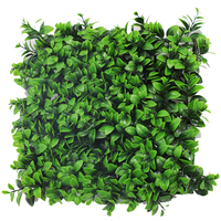 50*50CM dinding rumput PE pernikahan rumah daun hijau Panel rumput dinding bunga buatan putih