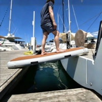 Plateforme flottante gonflable en PVC pour yacht, ponton, passerelle gonflable, pont de débarquement, rampe de secage pour yacht et jet ski