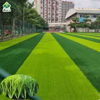 Оптовая продажа, высокое качество, двухцветный износостойкий синтетический газон, искусственная трава для футбольного поля