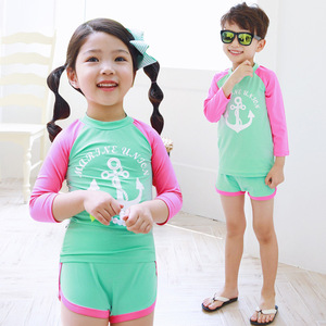 Conjunto de Ropa de Natación para Niños y Niñas Shishi Kid, Traje de Baño con Diseño de Ancla - Product Image 1