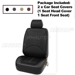 Housses de siège avant universelles en cuir PU pour voiture, housses de siège arrière de haute qualité pour voiture, protection de siège auto pour intérieur de voiture - Product Image 4