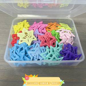 Lot personnalisé de 3,2 cm d'épingles à cheveux étoiles en métal émaillé coloré pour bébés filles et femmes, vente en gros - Product Image 3