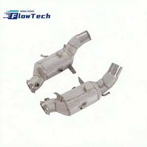 ท่อลงสแตนเลส FlowTech T304 แบบไหลสูง พร้อมแผ่นกันความร้อน สำหรับ Alfa Romeo Giulia 2.9T Quadrifoglio – ติดตั้งแบบยึดโดยตรง - Product Image 5