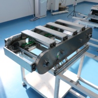 Système de convoyeur à rail circulaire linéaire en acier inoxydable résistant à la pression, tri logistique, manutention automatique des palettes